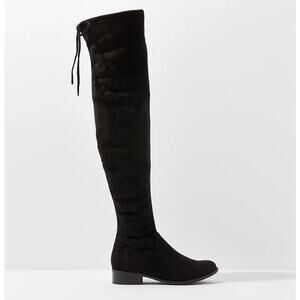 American Eagle Over-The-Knee Black Suede Tall Boots Size 6